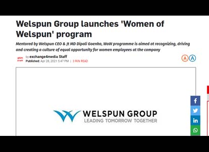 Welspun Group launches 'Women of Welspun' program