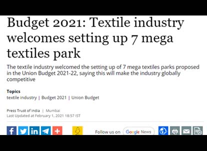 Budget 2021: Textile industry welcomes setting up 7 mega textiles park